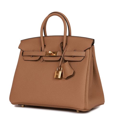 Hermes Birkin 25 Chai Togo Gold Hardware .